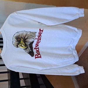 Brew City Budweiser Bald Eagle Fleece Sweatshirt - USA Men Size S Womens Medium